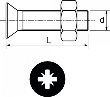 Vis métaux tête fraisée Pozi