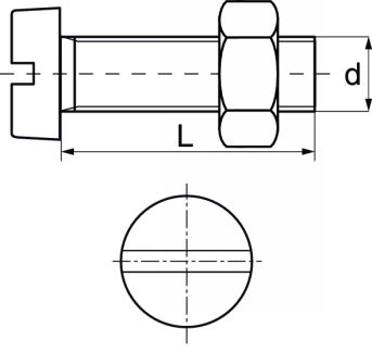 Vis métaux tête cylindrique fendue