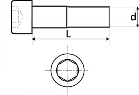 Vis métaux tête cylindrique six pans creux