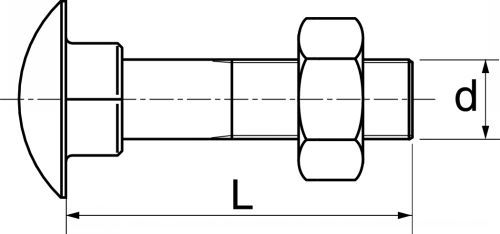 Vis métaux tête ronde collet carré