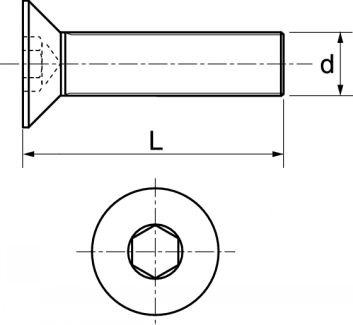 Vis métaux tête fraisée six pans creux