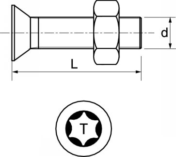 Vis métaux tête fraisée Torx