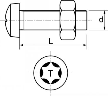 Vis métaux tête cylindrique Torx