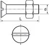 Vis métaux tête fraisée fendue