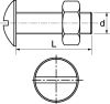 Vis métaux tête bombée six pans creux